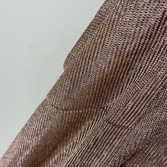 Superdown REVOLVE Brina Mini Dress in Rose Gold Metallic Knit M FLAWS - Picture 6 of 15